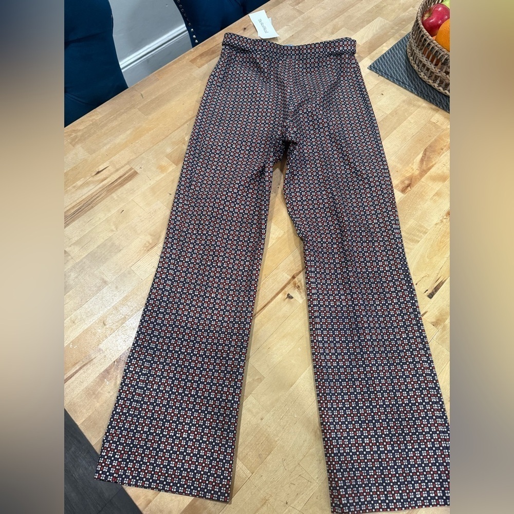Prada Red and Black Geometric Pants